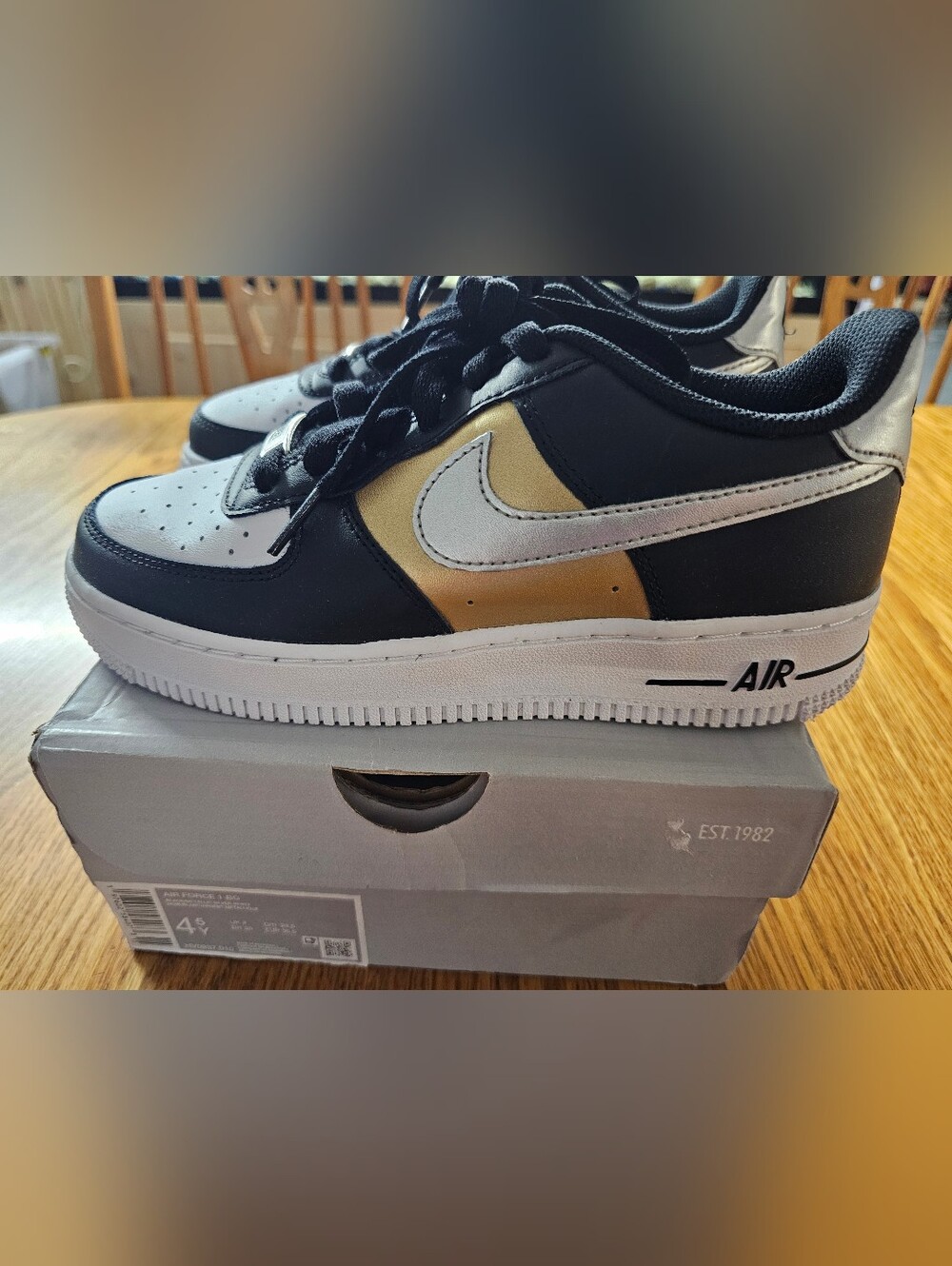Nike AF1 Brand New In Box Size 4.5 Youth, 6 Women, Fire Colorway